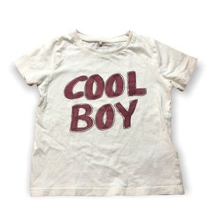 🎉3 For 15$🎉Organic Cotton White Tee Cool Boy Size 4T